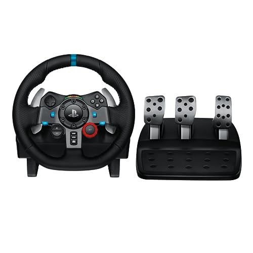 SAMERIVER G29 Steering Wheel + Pedals Playstation 4, Playstation 3 Black – Gaming Accessories (Steering Wheel + Pedals, Playstation 4, Playstation 3, Analogue/Digital, Wired, USB 2.0, Black)