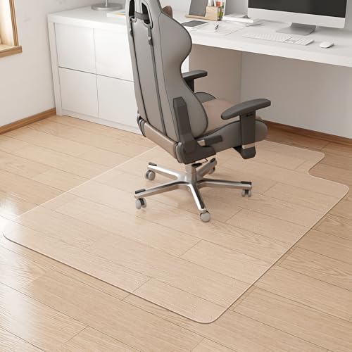 KMAT Office Chair Mat for Carpet,Easy Glide Hard Wood Tile Floor Mats,Chair Mat for Hardwood Floor,Clear Desk Chair Mat for Home Office Rolling Chair,Heavy Duty Floor Protector -36'x48' with Lip