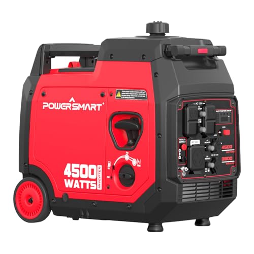 PowerSmart 4500-Watt Portable Inverter Generator, Super-Quiet, CARB Compliant, Gas Generator for for Camping & Home