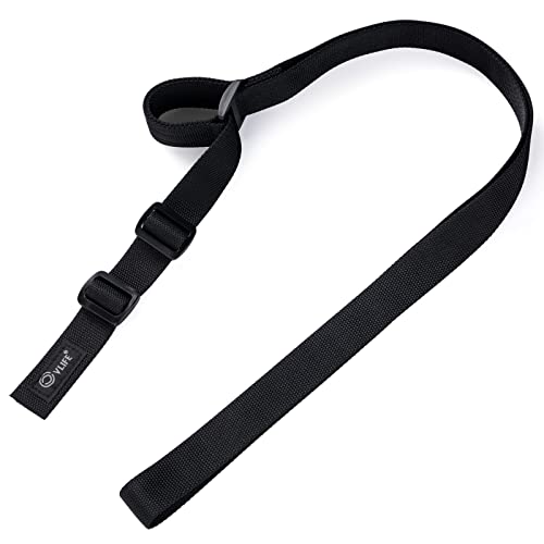 CVLIFE Rifle Sling Quick Adjust 1.25' Wide Tube Webbing with Fast Loop 2 Point Sling for Outdoor Sports Black