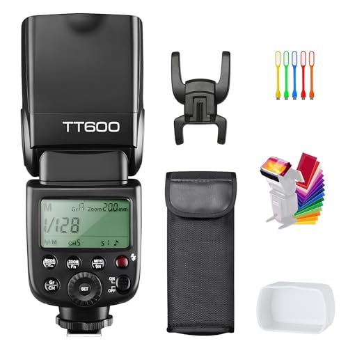 Godox TT600 2.4G Wireless Camera Flash Speedlite with Diffuser, Master/Slave GN60 Manual Flash, HSS when paired off camera with Godox X Trigger System for Canon Nikon Pentax Olympus Fujifilm Panasonic