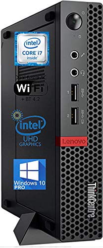 Lenovo ThinkCentre M910Q Tiny Desktop Computer, Intel Core i7-6700T Upto 3.6GHz, 32GB RAM, 512GB NVMe SSD, 4K 3-Monitor Support DisplayPort, HDMI, AC Wi-Fi, Bluetooth - Windows 10 Pro (RENEWED)