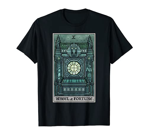 Wheel of Fortune Tarot Card Halloween Gothic Witch Occult T-Shirt