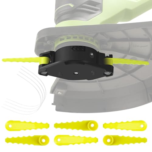 AC052N1 2-in-1 Pivoting Fixed Line and Bladed Head ACFHRL2 - Compatible with Ryobi 18V, 24V, and 40V String Trimmers, Fits for RY40210, RY40210A with 6 Replacement Blades