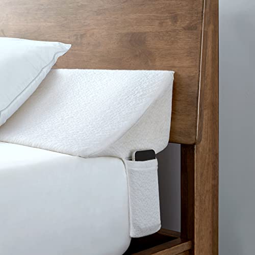 SLIGUY Queen Size Bed Wedge Pillow Headboard Pillow Mattress Wedge Bed Gap Filler Fill The Gap (0-7') Between Your Headboard and Mattress for Sleeping Backrest Pillow（White 60'x10'x6'）