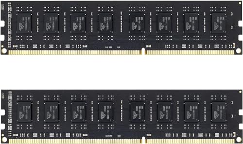 Timetec 16GB KIT(2x8GB) DDR3 / DDR3L 1333MHz PC3-10600 Non-ECC Unbuffered 1.5V / 1.35V CL9 2Rx8 Dual Rank 240 Pin UDIMM PC Desktop Computer Memory RAM Module Upgrade (16GB KIT(2x8GB))