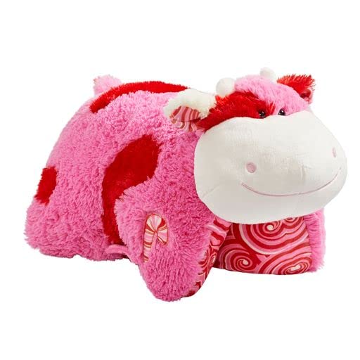 Pillow Pets 18' The Candy Cane Cow Stuffed Animal, Plush Toy