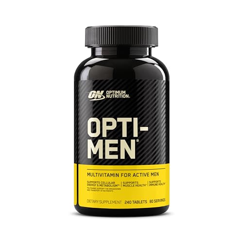 Optimum Nutrition Opti-Men Daily Multivitamin for Men, Immune Support Supplement with Amino Acids, 80 Day Supply, 240 Count, (Packaging May Vary)