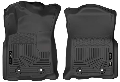 Husky Liners | Weatherbeater | Fits 2018 - 2022 Toyota Tacoma, (Automatic Transmission, Double Cab, Access Cab) | Front Row Liner, Black | 13971