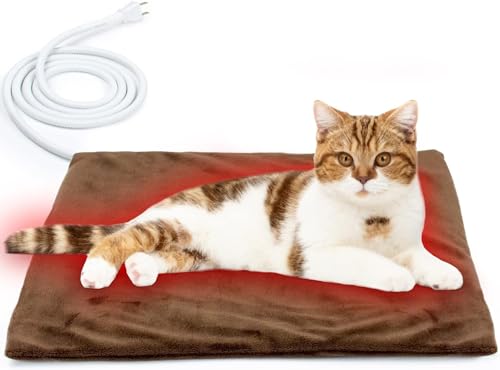 NAMOTEK Pet Heating Pad, Safe Electric Heating Pad for Dogs and Cats Indoor Warming Pad with Auto Constant Temperature 15.7' x 12'