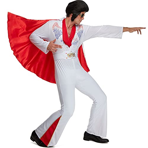 Morph - Vegas Star Costume Adult Mens Disco Costume 50s Outfit for Men Mens 50s Costume Mens 70s Costume Disco Costume Men