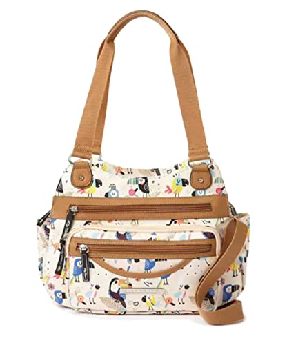 Lily Bloom Mona Four Poster Crossbody Shoulder Bag, Parrot Talk