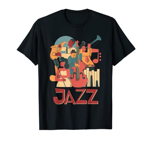 Jazz musician orchestra play on stage Smooth Jazz T-Shirt