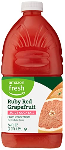 Amazon Fresh, Ruby Red Grapefruit Juice from Concentrate, 64 Fl Oz