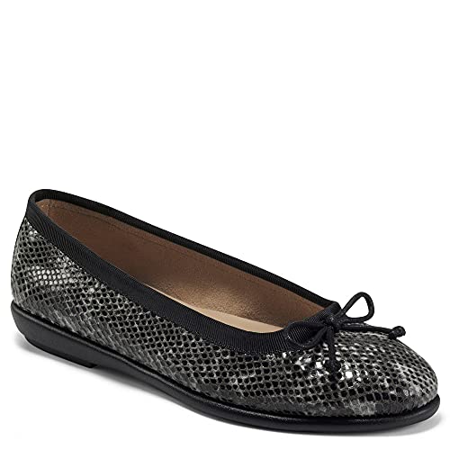 Aerosoles Women's HOMEBET Ballet Flat, Black Snake, 8