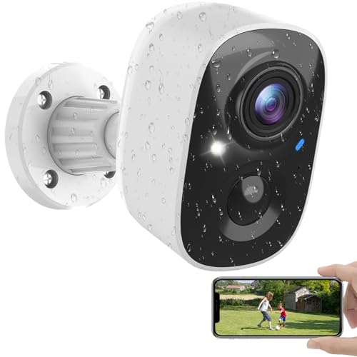 MaxiViz Security Cameras Wireless Outdoor, Battery Powered Cameras for Home Security Indoor/Outdoor with AI Motion Detection, 1080P Color Night Vision, 2-Way Talk, IP66 Weatherproof, SD/Cloud Storage