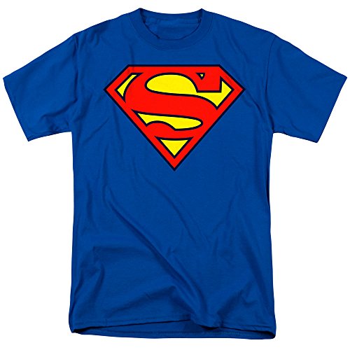 Superman Classic Logo T Shirt & Stickers (Medium)