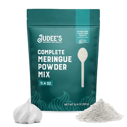 Judee’s Complete Meringue Powder Mix 11.4 oz - Great for Baking and Decorating - No Preservatives - Gluten-Free and Nut-Free - Make Meringue Cookies, Pies, Frosting, and Royal Icing