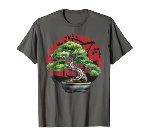 Zen Japanese Gardening Bonsai Tree Enso Circle Meditation T-Shirt