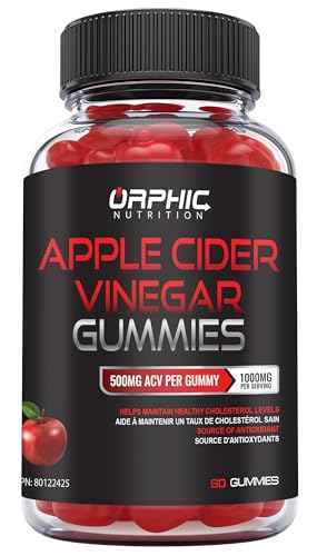 Apple Cider Vinegar Gummies with Mother- 1000mg - Supplement Formulated to Support Weight Loss Efforts & Gut Health* - Supports Digestion, Detox & Cleansing* - ACV W/VIT B12 (60 Gummies)
