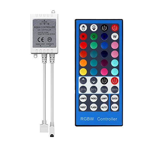 SUPERNIGHT RGBW Remote Controller Dimmer for RGB+White RGBWW Strip Light, Turn ON/Off, Adjust Brightness,Flash Mode (RGBW)
