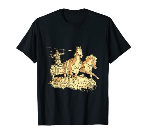 Roman, Roman soldier, legionnaire with chariot and horse T-Shirt