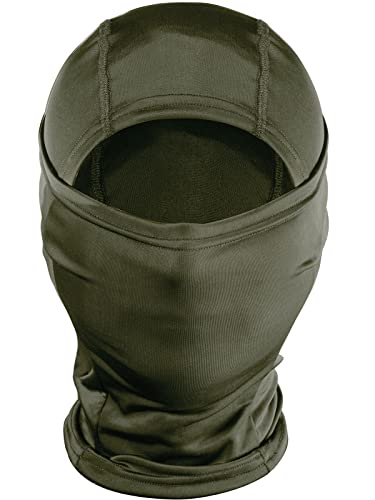 OneTigris Balaclava Face Mask Men, Women's Full Head Wrap Motorcycle Cooling Neck Gaiter Tactical Hood for Hiking Cycling (Green, Large)