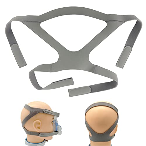 CPAP Mask Headgear Strap, Universal CPAP Headgear Strap for ResMed Mirage Series CPAP Mask, Comfortable Durable Stretchy Material, StandardGray (Headgear Only) (1PCS)