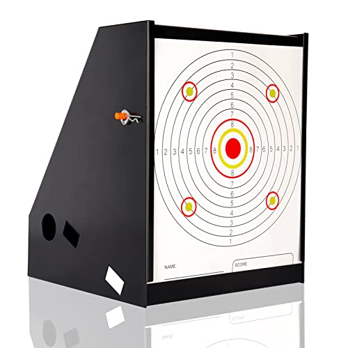 Highwild BB Trap Target (Airgun Only) with 10pcs 7' X 9' Paper Targets and 2 Spinner Targets (BB Trap with 10 Pack Paper Targets)