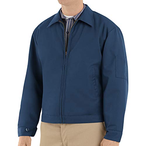Red Kap Men's Slash Pocket Quilt-Lined Jacket, Navy, Large