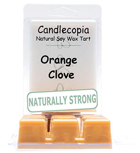 Candlecopia Orange Clove Strongly Scented Hand Poured Vegan Wax Melts, 12 Scented Wax Cubes, 6.4 Ounces in 2 x 6-Packs