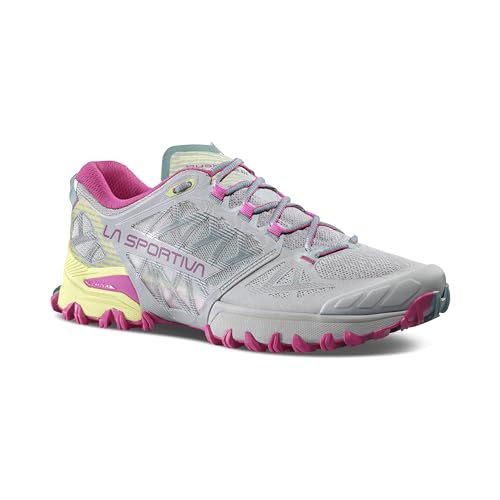 La Sportiva Womens Bushido III - Performance Mountain/Trail Running Shoes, Moon/Springtime, 8