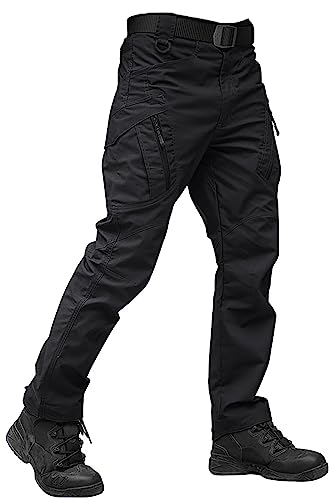 TACVASEN Mens Tactical Cargo Pants with Multi Pockets Army Pants Hiking Pants Lightweight Military Pants Waterproof Pants Shooting Pants