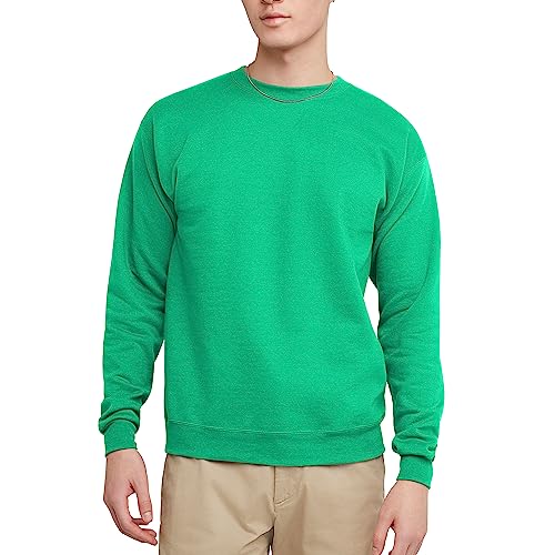 Hanes Men's EcoSmart Sweatshirt, Kelly Green - 1 Pack, Large