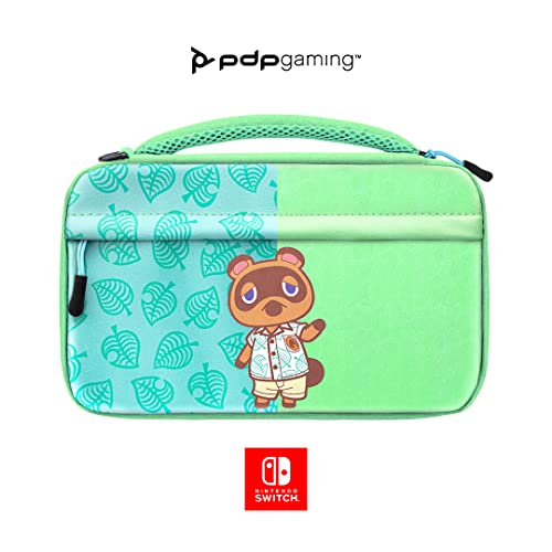 PDP Messenger Case with Removable Shoulder Strap - Holds 14 Games & Console - Compatible with Nintendo Switch/ Lite/ OLED - Animal Crossing Tom Nook