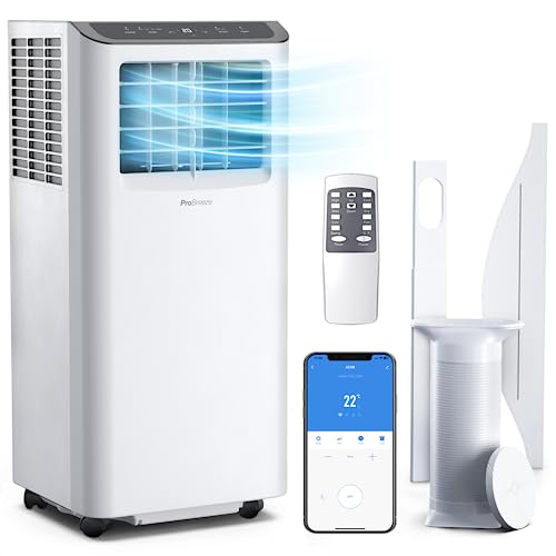 Pro Breeze 4 in 1 Portable Air Conditioner for Room 10000 BTU 450SqFt Air Conditioning Unit, Smart Air Conditioner with Fan, Dehumidifier, Night, Timer, Window Venting Kit, Wifi Portable AC Unit