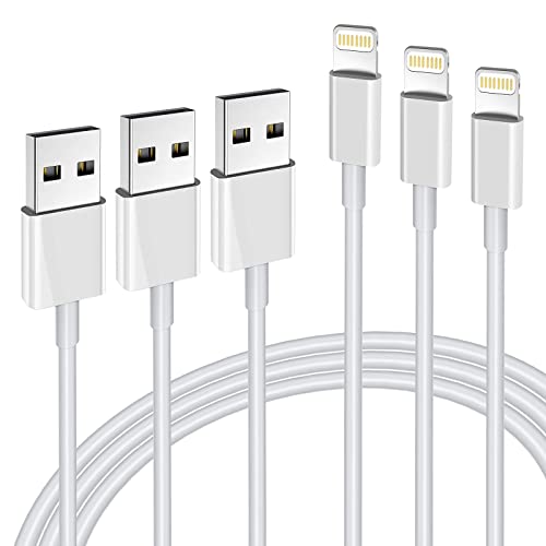 iPhone Charger 3Pack Apple MFi Certified, Lightning Cable 6FT Compatible with iPhone 12 Mini Pro Max SE 11 Xs Max XR X 8 7 6 Plus 5S iPad Pro Airpods