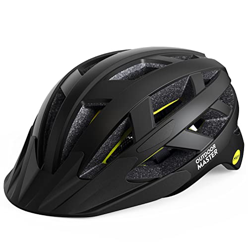 OutdoorMaster MIPS Adult Recreational Cycling Helmet - Carbon Black,L
