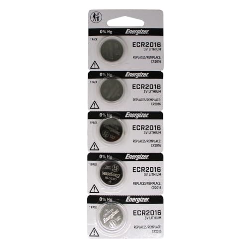 Energizer CR2016 Lithium Battery 3V, 5 Pack