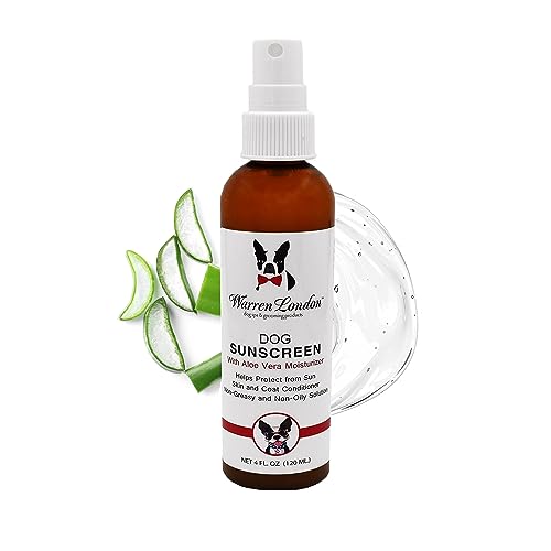 Warren London Dog Sunscreen Spray Protection with Aloe Vera I Dog Skin Soother I Puppy Sunblock I Made in USA- 4oz