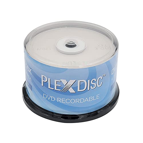 PlexDisc DVD-R 4.7GB 16x Logo Branded Recordable Media Disc - 50 Disc Spindle (FFP) 632-814-BX