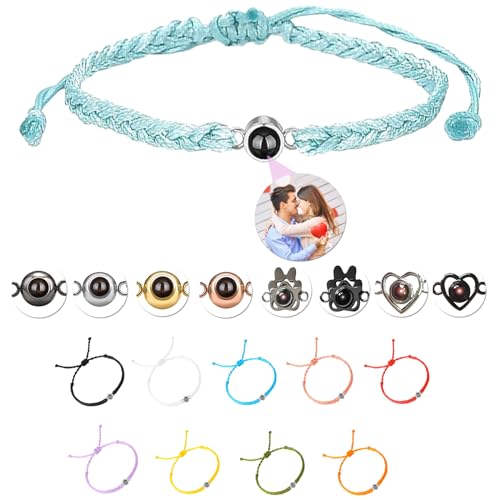 YRH Custom Photo Bracelet, Personalized Projection Bracelets with High-Definition Picture inside,Unique Memorial Gifts