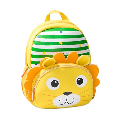 KK CRAFTS Toddler Backpack, Waterproof Preschool Backpack, 3D Cute Cartoon Neoprene Animal Schoolbag for Kids, Lunch Box Carry Bag for Boys Girls, Lion