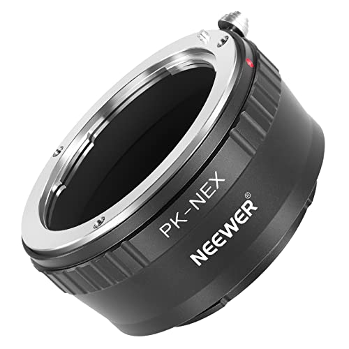 NEEWER Lens Mount Adapter Manual Focus Ring Compatible with Pentax K Mount Lens to Sony E Mount Camera Including Alpha 1 A9 A7 A7C A7R A7S A6600 A6400 A5000 NEX-7 NEX-6 NEX-5 NEX-3 ZV-E10 FX30