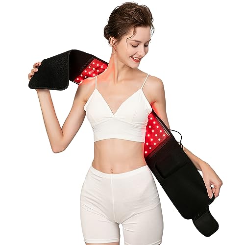 USUIE Red Light Therapy Belt, Infrared Light Therapy Wrap Red Light Therapy Device for Body with Timer for Back Shoulder Waist Muscle Pain Relief for Women Men