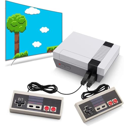 Retro Game Console, Classic Mini Video Game Consoles Built-in with 620 Games Dual Players Mode Console with 2 Controllers Handheld Games for Kids & Adults
