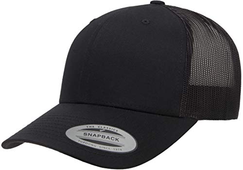 Yupoong Men's YP Classics Retro Trucker Hat, Black, One Size