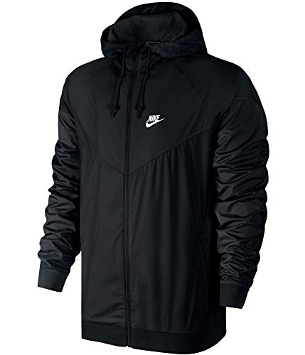 Nike Mens Windrunner Full Zip Hooded Running Jacket Black Large