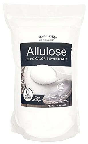 Allulose - Natural Sweetener, Sugar Substitute, Non-GMO Crystalline Allulose, 15lb stand-up pouch - All-u-Lose