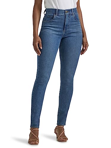 Lee Women's Ultra Lux Comfort with Flex Motion High Rise Skinny Jean, Blue Format